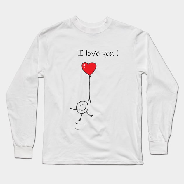 i love you valentine day Tshirt Long Sleeve T-Shirt by abuzaidstudio